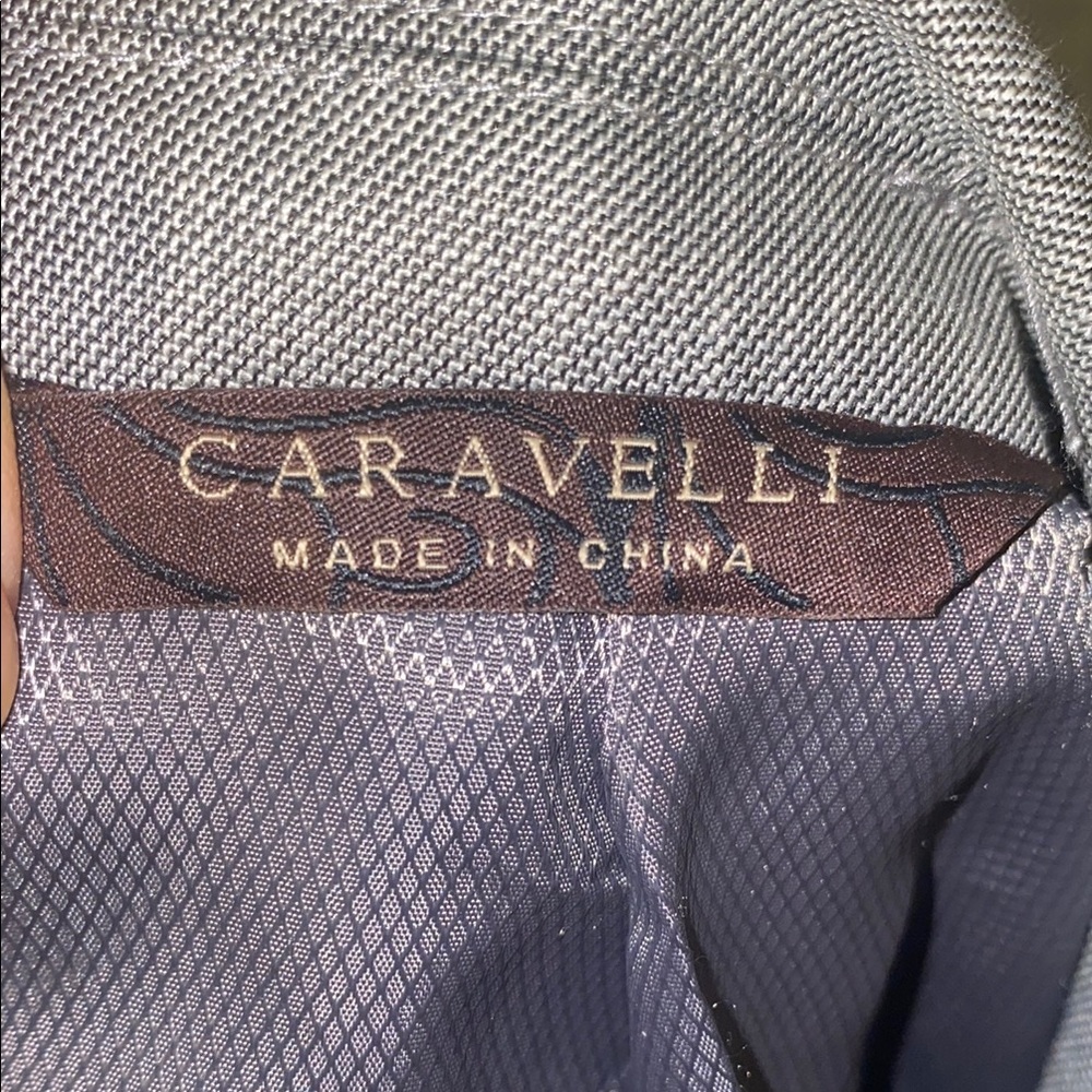 Caravelli Italy Classic Gray Suit with Notched Lapels Men 40R 34W - Picture 5 of 13